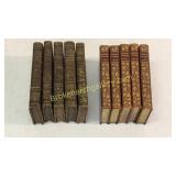8 Miniature Leatherbound Books