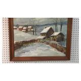 Oil on Canvas, Snow Scene