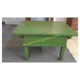 Hungarian Coffee Table in Green Paint