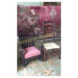 Oak Mission Style Rocker & Woody Ladder Back