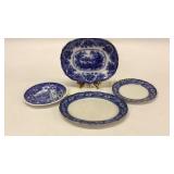 4 Pieces Blue and White Ironstone