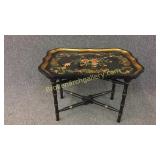 Hand Painted Tray on Stand