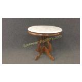 Oval Marble Top Victorian Occasional Table