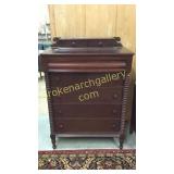 Mahogany Jenny Lind Style Chest