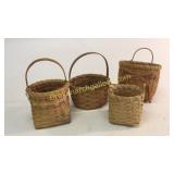 4 Small Woven Baskets