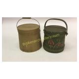 2 Banded Wood Buckets