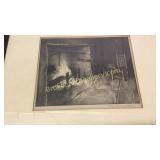 George Laurence Nelson Lithograph Interior Scene
