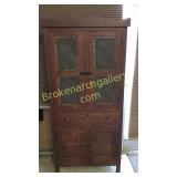 8 Tin Oak Wall Flat Pie Safe