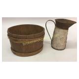 Banded Wood Measure, Bark Covered Pitcher