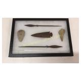 Cased Group Native American Artifacts