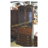 Burl Walnut Georgian Style Secretary