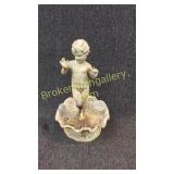 21" Cherub in Shell Fountain