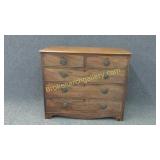 2 Over 3 Continental Flame Mahogany Chest