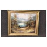 Oil on Canvas, Mountain Scene