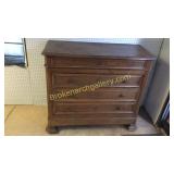 Antique 4 Drawer Belgian Oak Chest