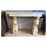 Marble Top Console Table W Griffin Base