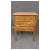Diminutive Italian Chest W Marble Top