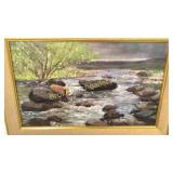 Oil on Canvas Rocky River