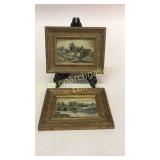 2 Oil on Board Miniature Paintings