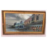 Oil on Canvas, Continental Street Scene