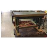 Primitive Folky Painted Bench