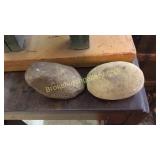 2 Native American Grinding Stones