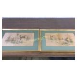 2 Asian Silk Screens