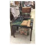 Card Table, Stool, Firescreen,Yarn Winder, Doll