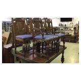 English Oak Dining Table and 5 Chairs