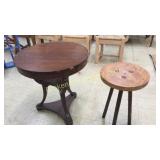 Mahogany Table, Stool Table