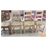 4 Woven Seat Chairs