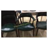 3 Leather Club Chairs