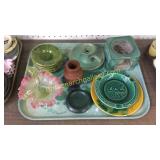 11 Pieces Mixed Pottery and Glass