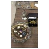 SIlverplate, Glass Marbles, Cross