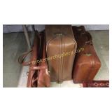 3 Pieces Vintage Leather Luggage