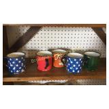 5 Enamel Mugs