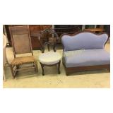 Settee, rocking chair & Side chair