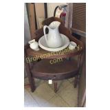 Walnut Washstand W Accessories