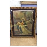 Religious Print in Ornate Frame