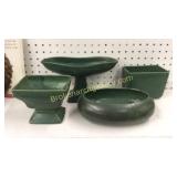 4 Pieces Matt Green Mc Coy Art Pottery