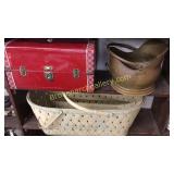Bassinet, Doll Trunk, Copper Coal Bucket