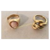 Cameo Signet Ring, Gold Knot Ring