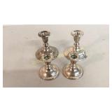 2 Pair Sterling Candlesticks