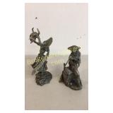2 Franklin Mint Pewter Figures