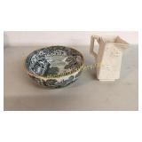 Spode Bowl, Boehm Pitcher