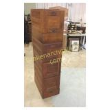 Oak 4 Drawer File Cabinet
