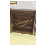 Mahogany 3 Tier Bookshelf W 2 Drawers