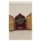 Religious Icon in Leather Folding Case