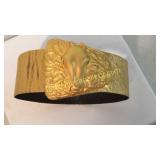 Unusual Cuff Bracelet, Gold?? Overlay