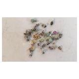 Approximately 30 Gemstone Earrings, Pins
